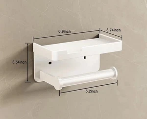 Toilettenpapierhalter Telefonregal Wandmontage Rostfrei Bad Taschentuchständer - Bild 1 von 17