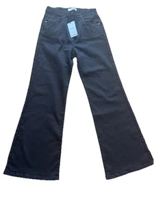 Reiss Bonnie-Flare Black High Rise Stretch Denim Flare Jeans Size: W28 L31 - Picture 1 of 5