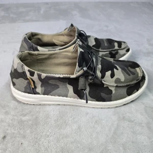 Hey Dude Wally Schuhe Herren Größe 10 Camouflage Canvas Slipper Halbschuhe fehlende Innensohle - Bild 1 von 7