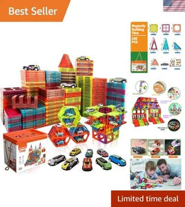 Magnetic Tiles Parking Playset with Pull-Back Cars - Picture 1 of 10