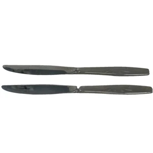 Two Oneida Will O' Wisp Cube Stainless Dinner Knives 9” Flatware - Picture 1 of 2