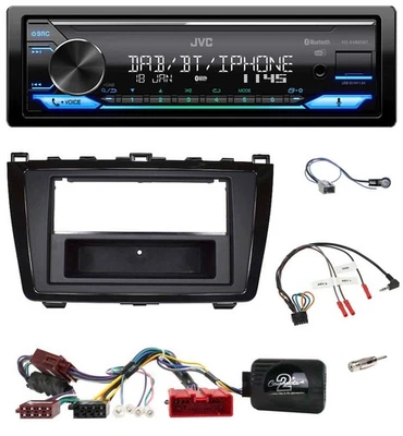 JVC Bluetooth DAB USB Lenkrad Autoradio für Mazda 6 10-12 Klavierlack aktiv - Bild 1 von 4