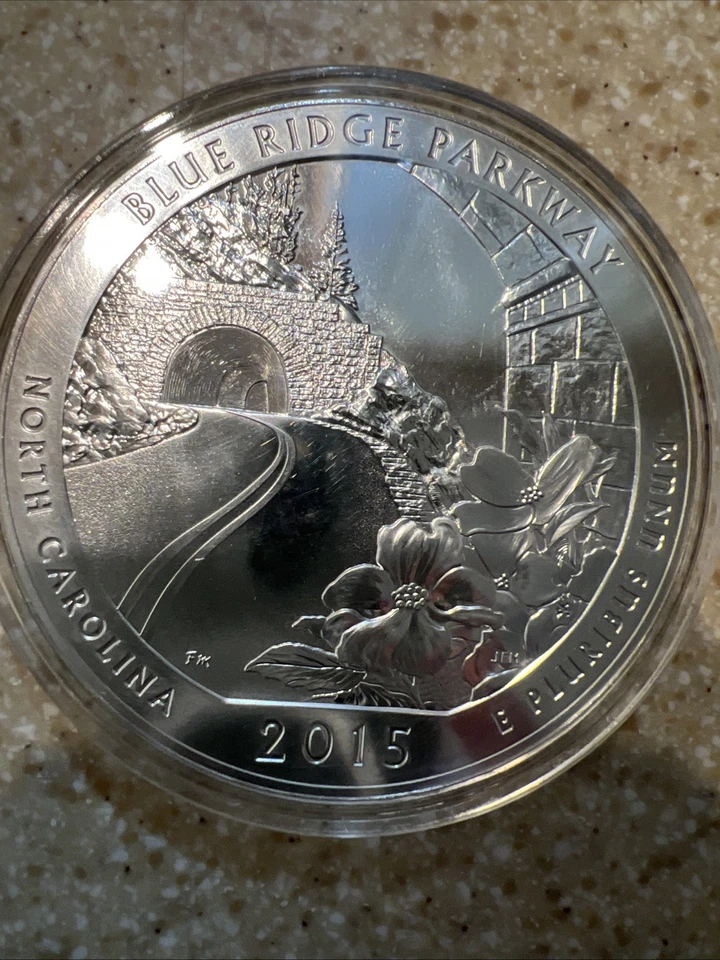 2015 5 oz Silver ATB Blue Ridge National Parkway, NC - Image 1 of 4