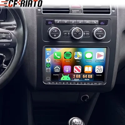 Android 15 Car Stereo Apple Carplay WiFi GPS Navigation For VW Touran 1T1 1T2 1T3 - Image 1 of 4