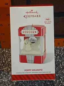 GENUINE 2014 Hallmark Keepsake Poppy Holiday Popcorn Machine Snowman Ornament - Picture 1 of 11