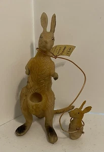 Imperial Vintage Wonder Zoo Kangaroo & Baby  Rubber  Skipper & Sport 6” Height - Picture 1 of 5