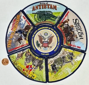 BOY SCOUT BSA 2010 JAMBOREE 150TH ANN COVIL WAR BATTLES 6-PATCH SET GETTYSBURG!! - Picture 1 of 7