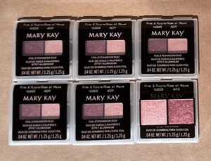 Nuevo Lote 6 Sombras de Ojos Mary Kay Foil Color de Ojos Dúo #163005 Rosa y Púrpura Envío Gratis - Imagen 1 de 1