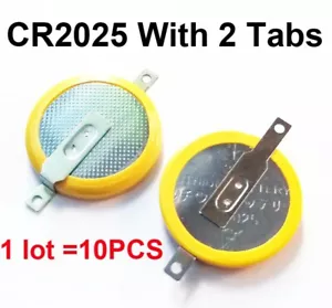 10 PCS x For Game Boy Pokemon CR2025 Save Battery Tabbed CR 2025 with 2Tabs New - Picture 1 of 1