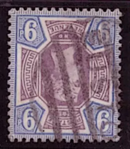 SG209Wi Inverted Watermark 9d Dull Purple & Blue Jubilee good used. Katze 2800£. - Bild 1 von 2