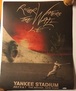 Roger Waters Auto Signed The Wall Live Yankee Stadium JSA #ZX53496 Poster LE - Picture 1 of 4