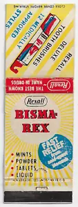 Spazzolini da denti marca Rexall Bisma-Rex Rexall farmacia FS copertina vuota libro fiammiferi - Foto 1 di 3