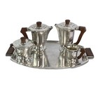 ART DECO Kaffee-Set versilbert Tee-Service 1930er