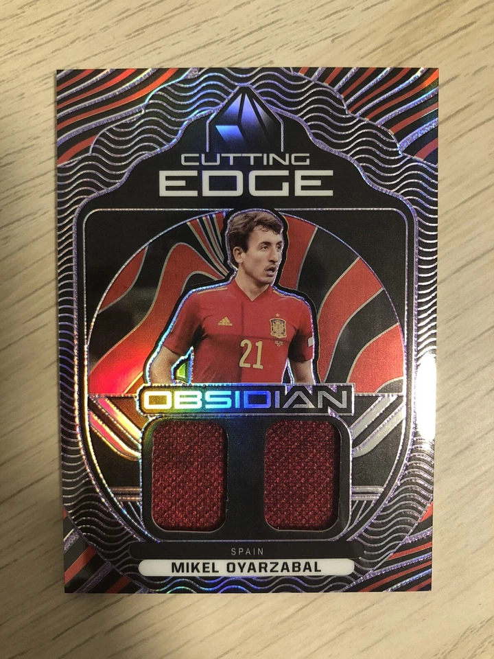 2021-22 Panini Obsidian Soccer MIKEL OYARZABAL Purple Dual Jersey /75 Spain - Image 1 of 1
