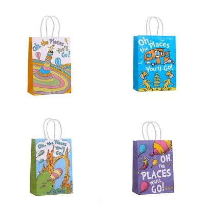 Bolso de fiesta inspirado en Dr. Seuss, bolsa de regalo de cumpleaños temática Dr. Seuss, 10 bolsas Foto 1 de 4
