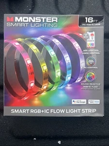 Monster LED Smart 16.4ft Indoor Multi-Color SMART RGB + IC Flow LED Light Strip - Picture 1 of 6