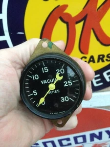 NOS 2-3/8 AUBURN Style WOOD BOAT S/W VACUUM GAUGE SCTA TROG 32 Ford Flathead - Picture 1 of 22