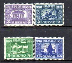 Iceland Stamp lot - Scott #'s 152-4, 156 - Mint Hinged - Picture 1 of 1