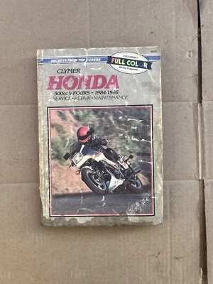 Honda 500 V4 1984 1985 1986 Clymer manual de reparación de servicio V-fours Foto 1 de 4