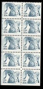 US. 1949 a. 20c. Rocky Mt. Bighorn. Printer Variety. Add Blue Line. MNH. 1982 - Picture 1 of 3