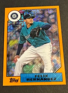 2017 Topps Silver Pack Felix Hernandez 1987 Topps Orange 87-FH #/75 - FREE SHIP - Picture 1 of 2