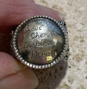 Silpada ' Love Cherish Inspire Dream ' Ring 925 Sterling Silver R2821 Size 7 - Picture 1 of 10