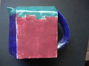 cool brutalist studio teapot, signed Tim K, thick walled, geometric - Picture 1 of 6