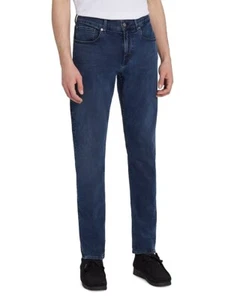 7 for All Mankind Slimmy Tapered Slim Fit Jeans Men's 38 Mentor Denim Mid Rise - Picture 1 of 17