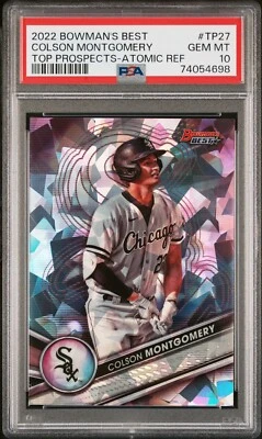 COLSON MONTGOMERY 2022 BOWMAN’S BEST ATOMIC REFRACTOR PSA GEM MINT 10 - Image 1 of 2