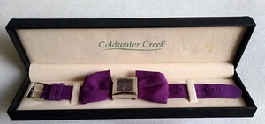 Coldwater Creek Unique Purple Ribbon Croc Tank Uhr OVP neue Batterie - Bild 1 von 20