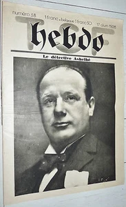 RARE T.S.F. HEBDO N°38 17/06 1928 PROGRAMMES TSF EUROPE DETECTIVE ASHELBE - Imagen 1 de 2