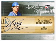 2011 ITG Heroes & Prospects Wil Myers Lumbergraphs Auto Rc #L-WM /100 - QTY