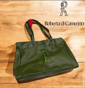 Roberta di Camerino Large Tote Bag Handbag Purse in Green NEW Shipping From JPN! - Picture 1 of 12