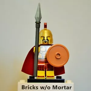 New Genuine LEGO Spartan Warrior Minifig with Pike and Shield Series 2 8684 - Picture 1 of 4