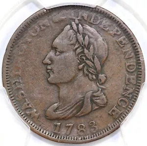 1783 1c Washington and Independence Unity States Colonial Cent PCGS VF 25 - Picture 1 of 5
