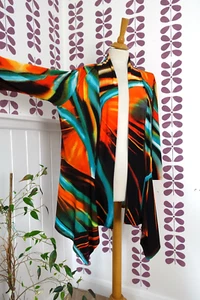 FRANK LYMAN Multicoloured open jacket cardigan size 20 - Picture 1 of 8
