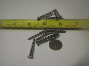 6 x 1 1/4" RAISED HEAD CHROME PLATED BRASS WOOD SCREWS - JAGUAR - MGA - Qty 15 - Picture 1 of 2