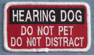 HEARING DO NOT PET DO NOT   service dog vest patch  - Picture 1 of 1