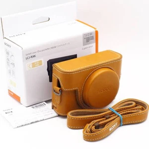 SONY Camera Leather Case for Cyber-Shot RX100 Series Jacket Beige LCJ-RXK CC New - Picture 1 of 10
