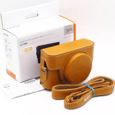 Funda de cuero para cámara SONY para chaqueta Cyber-Shot serie RX100 beige LCJ-RXK CC nueva Foto 1 de 4
