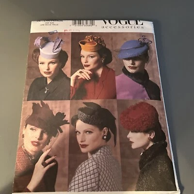 Vogue Sewing Pattern 7657 for 6 Vintage Hats, One Size  Uncut  - Image 1 of 4