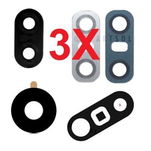 Lot of 3 LG Rear Main Back Camera Lens Cover Rear Glass + Adhesive Replacement