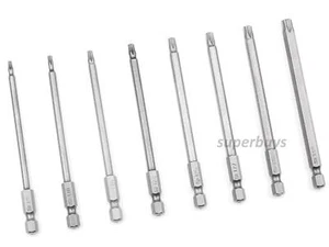8pcs Security Torx Screwdriver Bit Straight Shank T8 T10 T15 T20 T25 T27 T30 T40 - Picture 1 of 5