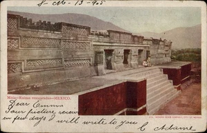 Postal antigua de México Mitla Ruinas Restauradas 1905 - Imagen 1 de 2