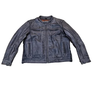 Milwaukee Leather 1550 Men's Distressed Leather Vented Motorcycle Jacket XXL - Image 1 of 4