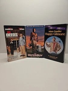 VHS Lot of 3 Adam Sandler Comedies- Happy Gilmore, Mr. Deeds, Water Boy, Tested - Picture 1 of 15