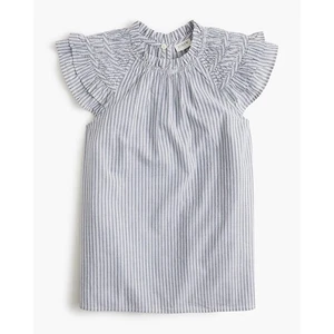 J.Crew Flutter-sleeve top NWT LARGE - Picture 1 of 6