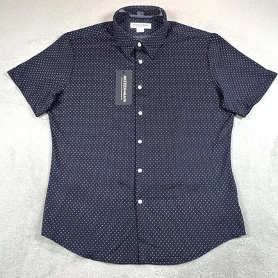 Mizzen+Main Shirt Mens Large Blue Spinnaker Short Sleeve Button Down NWT - Image 1 of 4