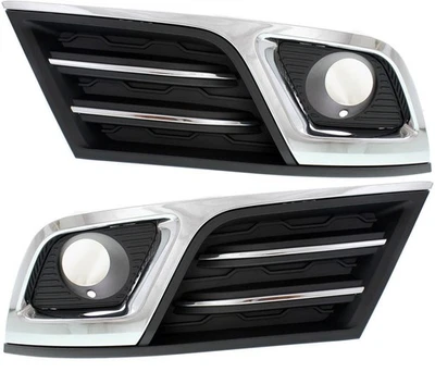 For 2013-2017 Traverse Fog Light Trim Front Black & Chrome SET PAIR - Imagem 1 de 4