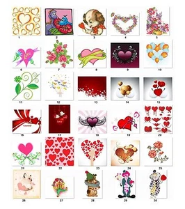 30 Etichette Indirizzi Personalizzate Cuori San Valentino (v3) - Foto 1 di 3